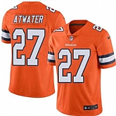 Nike Men & Women & Youth Broncos 27 Steve Atwater Orange Color Rush Limited Jersey,baseball caps,new era cap wholesale,wholesale hats
